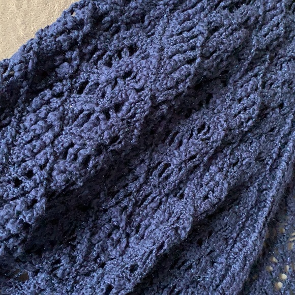 Justice Short Sleeve Crochet Cardigan Sweater a size 10 - Picture 4 of 5